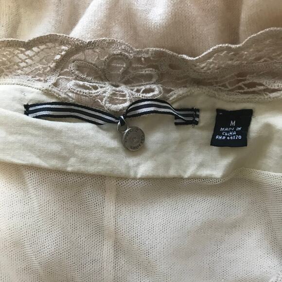 Anthropologie Knitted + Knotted Lace Tulle Pale Noon Button Cardigan Sweater M - Picture 6 of 8